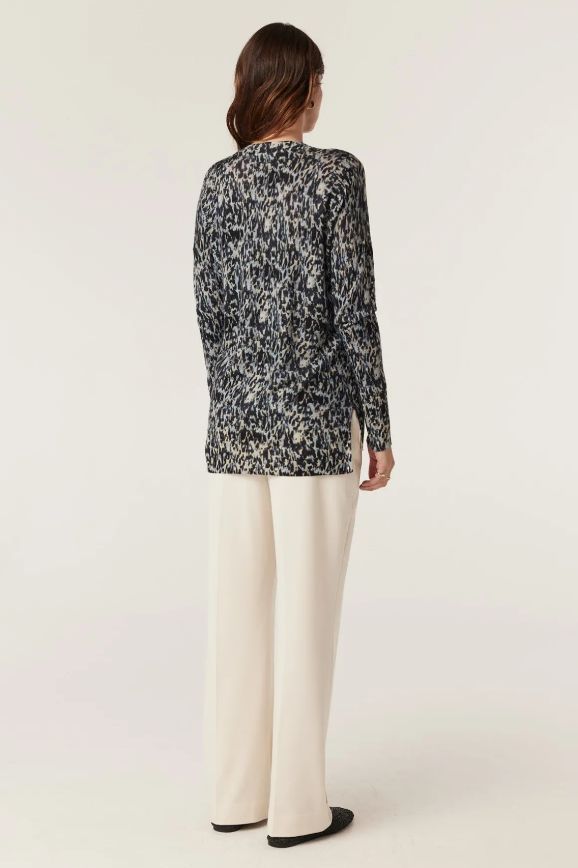 Superfine Merino Print Jumper - Animal