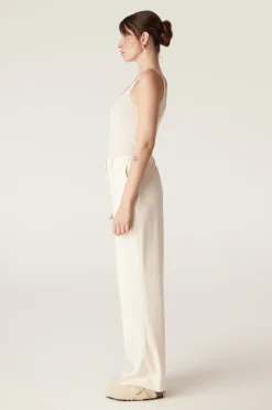 Superfine Merino Singlet  - Ecru