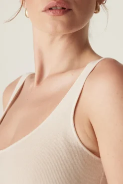 Superfine Merino Singlet  - Ecru