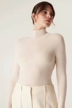 Superfine Merino Turtle Neck - Ecru