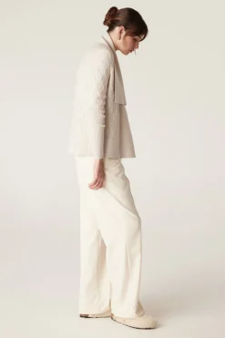The Elizabeth Merino Cardigan - Antique White