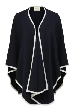 The Glenelg Merino Cape - Midnight Navy