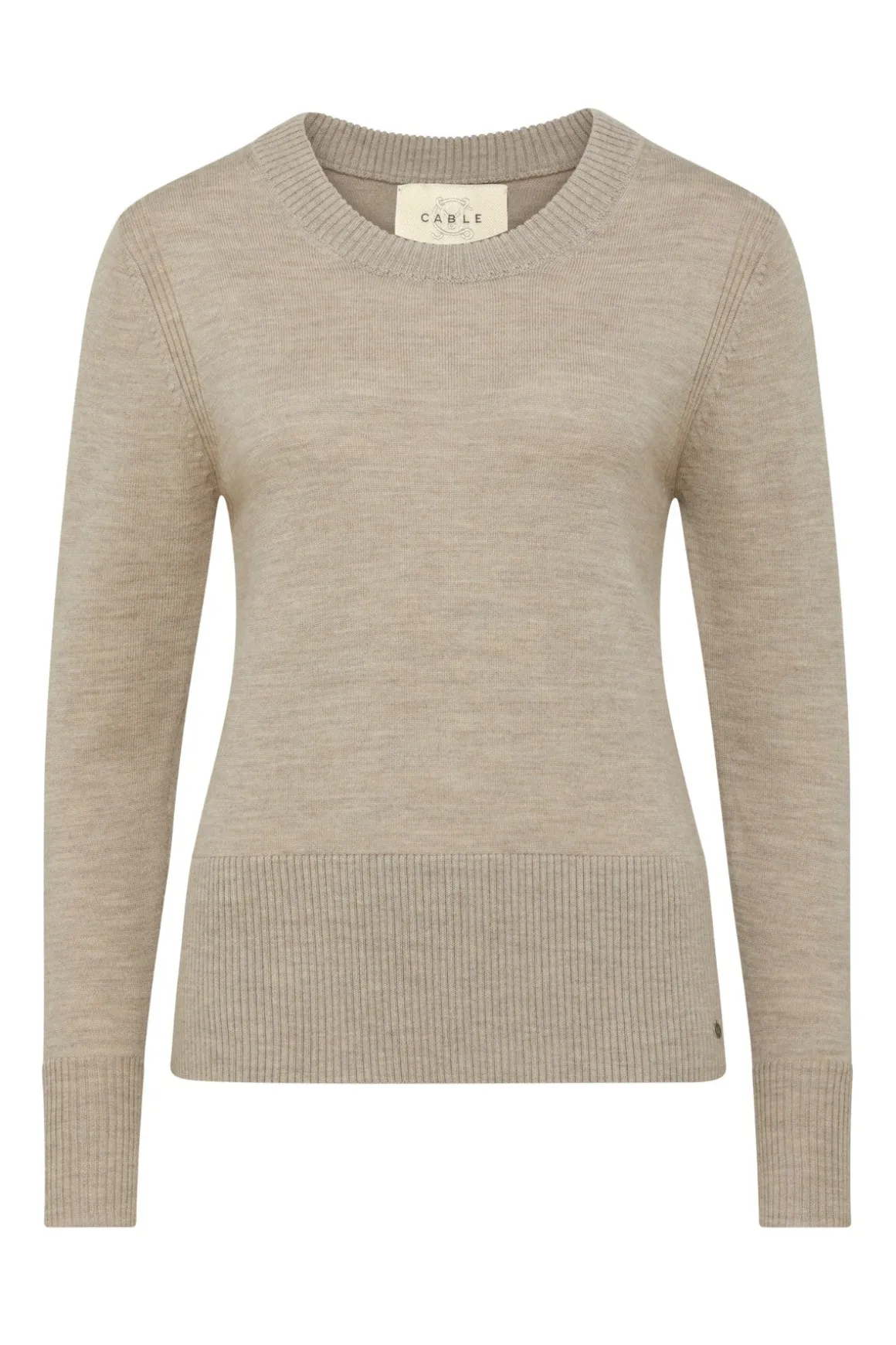 The Midlands Merino Jumper - Pebble