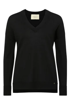 The Saxon Fine Merino Jumper - Black
