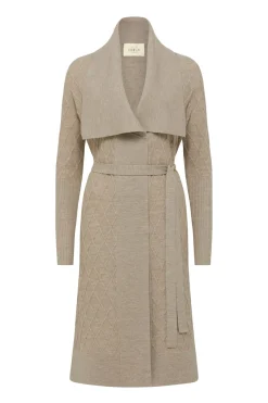 The Victoria Merino Cardigan - Pebble