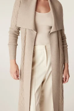The Victoria Merino Cardigan - Pebble