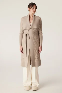 The Victoria Merino Cardigan - Pebble