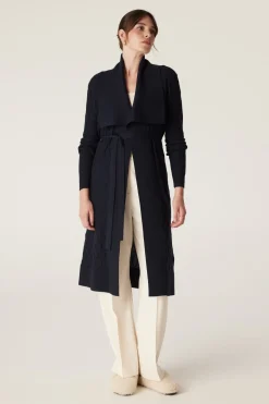 The Victoria Merino Cardigan - Midnight Navy