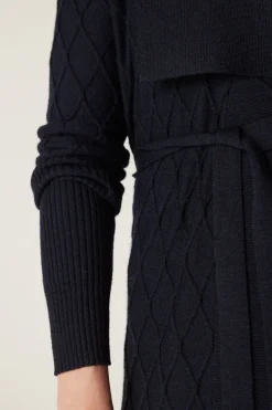 The Victoria Merino Cardigan - Midnight Navy