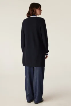 Tribeca Merino Cardigan - Midnight Navy