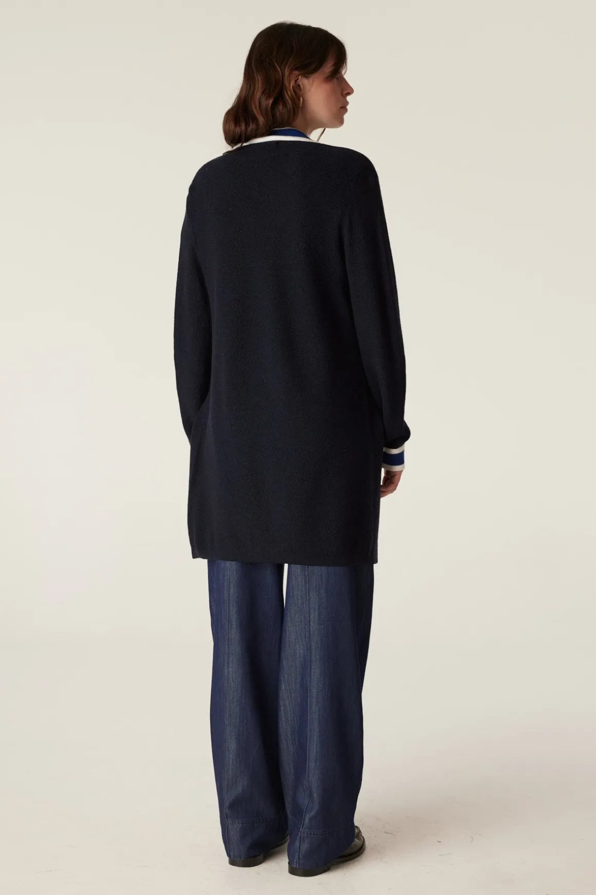Tribeca Merino Cardigan - Midnight Navy