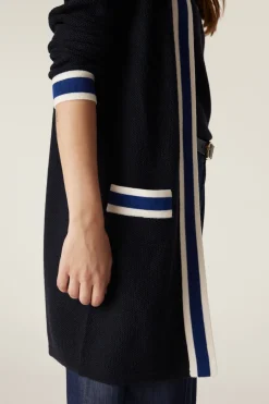 Tribeca Merino Cardigan - Midnight Navy
