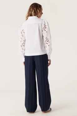 Victoria Embroidered Shirt - White