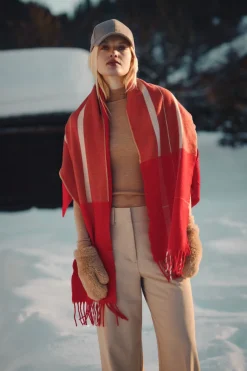 Waverley Mills Wool Scarf - Red