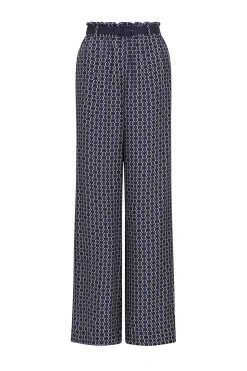 Willa Wide Leg Pant - Chain Print