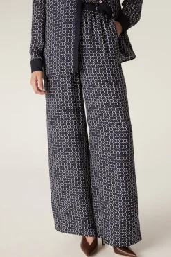 Willa Wide Leg Pant - Chain Print