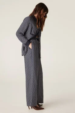 Willa Wide Leg Pant - Chain Print