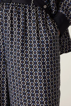 Willa Wide Leg Pant - Chain Print