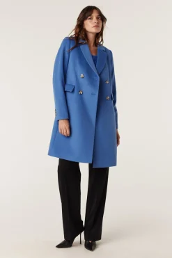 Windsor Wool Coat - Sky Blue