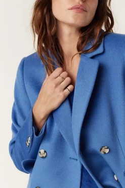 Windsor Wool Coat - Sky Blue