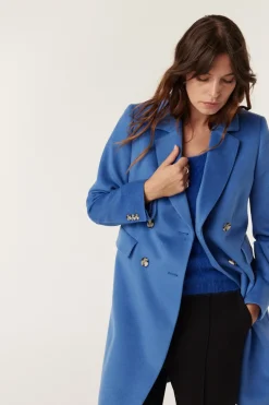 Windsor Wool Coat - Sky Blue