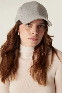 Wool Cashmere Cap - Grey Marle