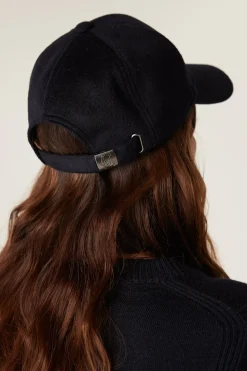 Wool Cashmere Cap - Navy