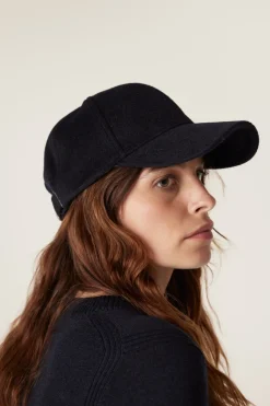 Wool Cashmere Cap - Navy