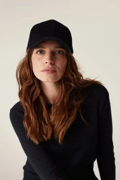 Wool Cashmere Cap - Navy