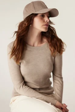Wool Cashmere Cap - Pebble
