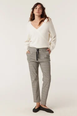 Zoe Check Jogger - Green Check